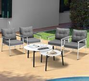 Santiago 4 Seater Outdoor Lounge Setting White