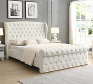 Sayge Double Bed Frame Neutral