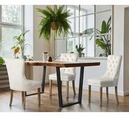 Set Of 2 Aylin Velvet Dining Chairs Neutral