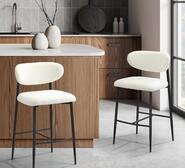 Set Of 2 Black Hargrave Barstools Black