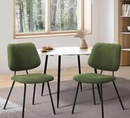 Set Of 2 Harford Dining Chairs Green
