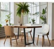 Set Of 2 Lindsay Pu Dining Chairs White