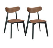 Set Of 2 Liya Dining Chair Brown