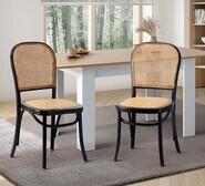 Set Of 2 Luca Dining Chairs Black