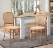 Set Of 2 Luca Dining Chairs Neutral