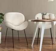 Set Of 2 Mina Dining Chairs White