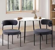 Set Of 2 Nara Dining Chairs Grey