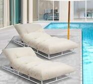 Set Of 2 Silo 1 Seater Outdoor Lounges Neutral 2 Seater