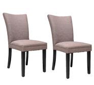 Set Of 2 Tadeo Dining Chairs Brown