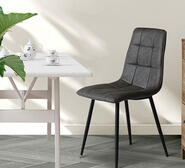 Set Of 4 Caet Dining Chairs Grey