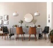 Set Of 4 Lindsay Pu Dining Chairs Black