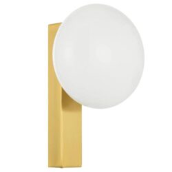 Skyla Modern Wall Lamp Light Metal Glass Antique Gold Opal Brushed