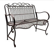 Sweeny Garden Outdoor Bench Black 2 Seater