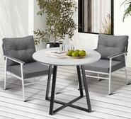 Vivica 2 Seater Outdoor Dining Set Grey