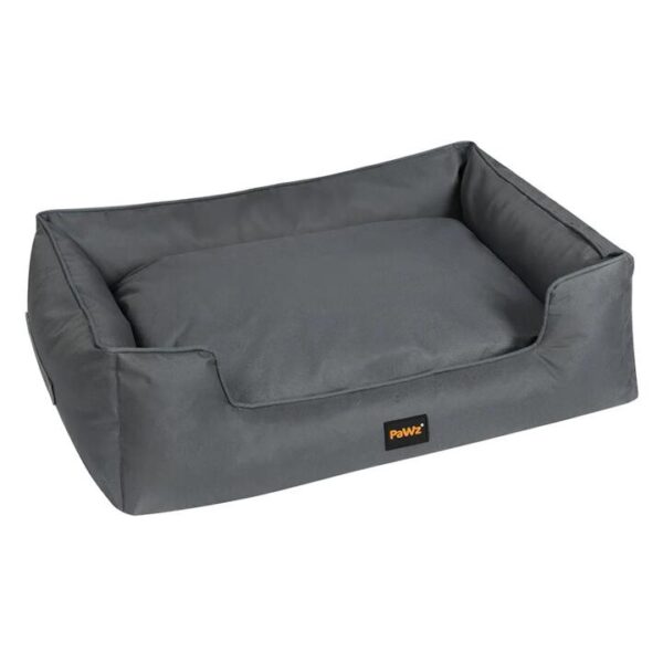 Waterproof Dog Calming Bed with Bolster | Oxford Fabric, Portable Handles & Non-Slip Base
