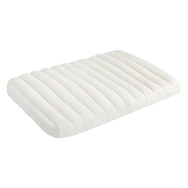 XL Orthopedic Dog Bed - Sherpa Plush Lounger with Egg Crate Foam, Waterproof Base & Removable Washable Cover (White)