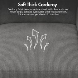 Advwin 3 Seater Sofa 197cm with Storage Ottoman Grey
