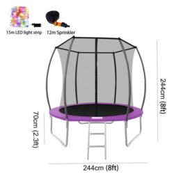 Advwin 8FT Outdoor Trampoline for Kids w/Ladder