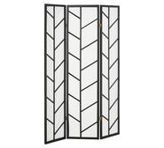Akiko 3 Panel Room Divider Black