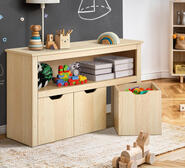 Boone Kids Bookshelf With Storage Neutral