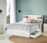 Como Double Bed Frame With Storage White
