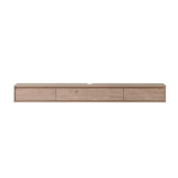 Design Square Moby Wooden Floating Entertainment TV Unit 180cm 2-Drawers Oak