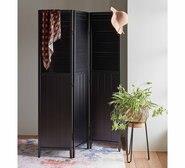 Elegance 3 Panel Room Divider Black