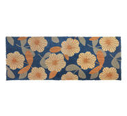 Floral 45 X 120Cm Door Mat Blue Large