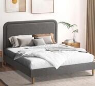 Flores Queen Bed Frame Grey Single