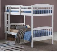 Kids Chelsea King Single Bunk Bed With Trundle White
