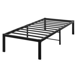 Metal Bed Frame Heavy Duty Platform With Storage Space And Center Support - Black (150 kg)