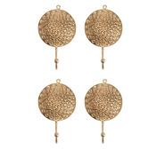 Set Of 4 Signum Wall Hangings Yellow