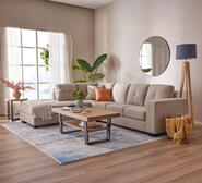 Tivoli 3 Seater Modular Sofa With Left Chaise Neutral