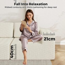 Advwin 190cm Loveseat Sofa Chenille Fabric