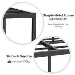 Advwin Metal Bed Frame Single Size Black