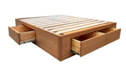 Clempton custom 4 - drawer timber bed base - footend storage