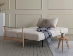 Sabie sofa bed with wood arms - innovation living