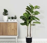 100Cm Baila Palm Tree Plastic Pot Artificial Plant Green