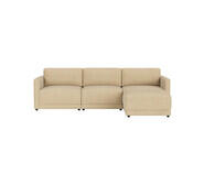 Abode 3 Seater Modular Sofa With Ottoman Neutral