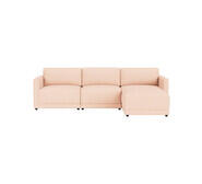 Abode 3 Seater Modular Sofa With Ottoman Pink