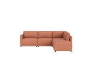 Abode 4 Seater Modular Right Corner Sofa With Ottoman Linden Rose