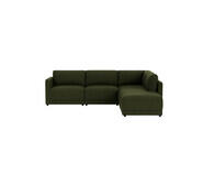 Abode 4 Seater Modular Right Corner Sofa With Ottoman Mason Olive