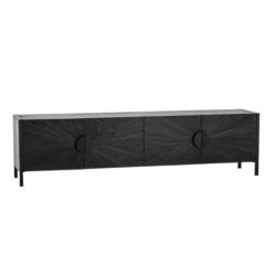 Adaline 2.1m Wooden TV Entertainment Unit - Black by Interior Secrets - AfterPay Available