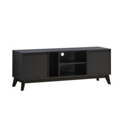 Audrew Lowline TV Stand Entertainment Unit 150cm W/ 2-Doors Black