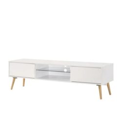 Avent TV Stand Entertainment Unit W/ 2-Drawers 160cm - White/Oak