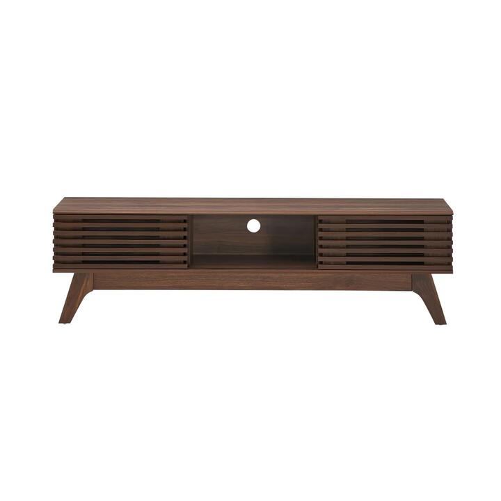 Camille Wooden Lowline Entertainment Unit TV Stand 150cm - Walnut Camille Wooden Lowline Entertainment Unit TV Stand 150cm - Walnut