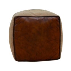 Charleston Vintage Rustic Polo Square Foot Stool Ottoman