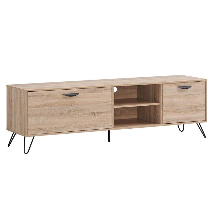 Cliff Classic Scandinavian TV Stand Entertainment Unit - Oak Cliff Classic Scandinavian TV Stand Entertainment Unit - Oak