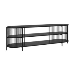 Connel 3-Tier Wooden Open Shelves TV Stand Enterintainment Unit 184cm Black