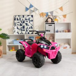 Costway12V Kids Ride On ATV with High/Low Speed and Comfortable Seat-Pink